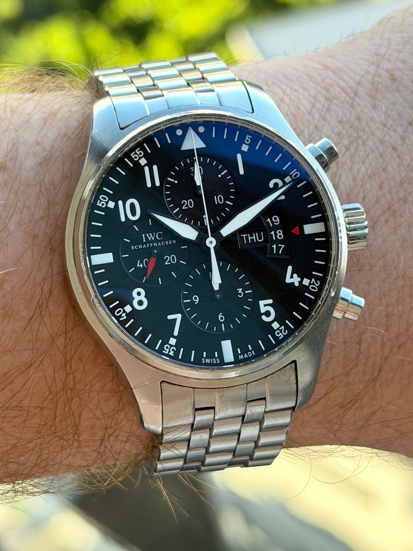 IWC Black Dial Chrono Full Set 2014 IW377704