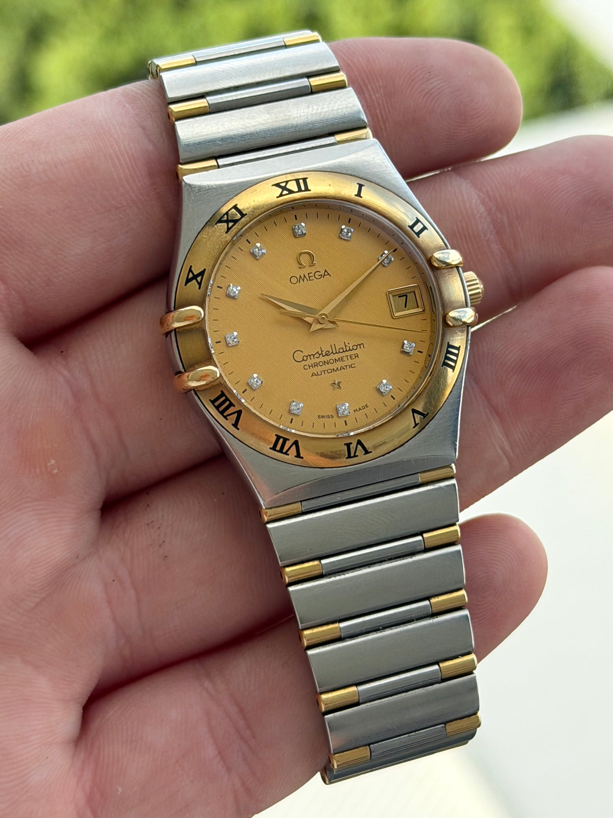 Omega Constellation Auto Diamond Dial with Papers