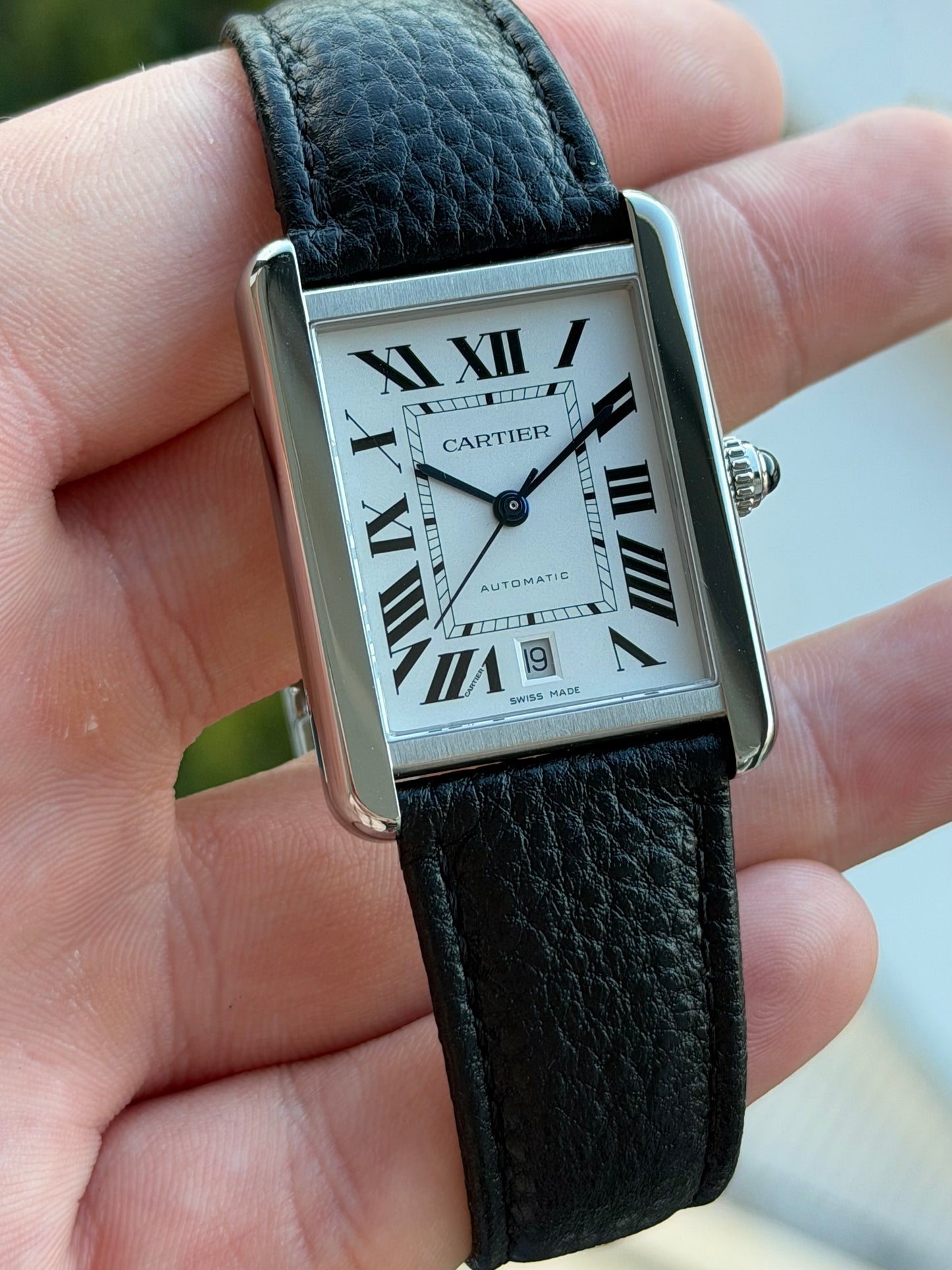 Cartier Tank Solo XL on Original Leather Full Set 2017