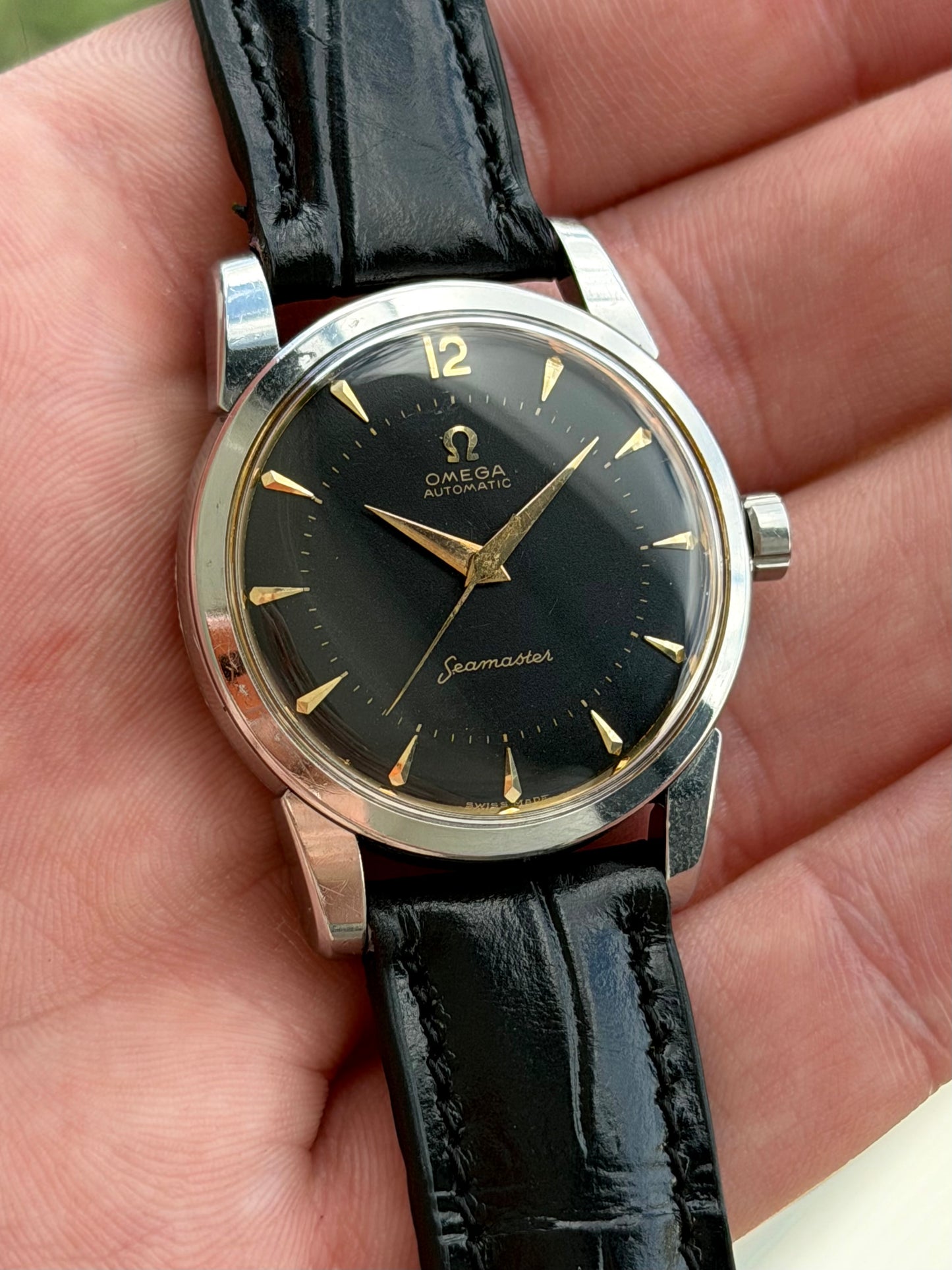 Omega Seamaster Black Dial “Big Seahorse Caseback”