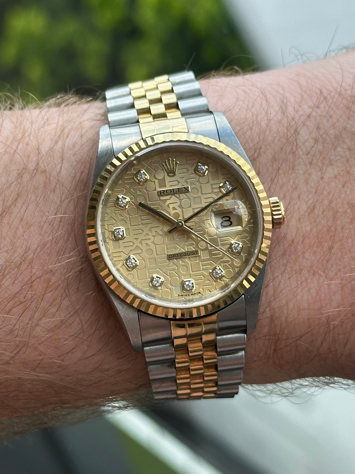 Rolex Datejust Factory Digital Diamond Dial 16233 2000