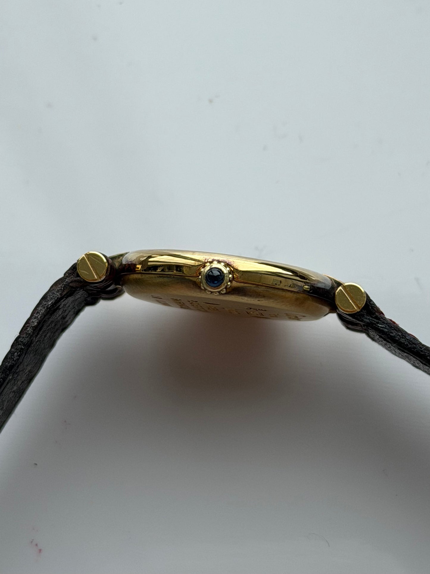 Cartier Vendome Vermeil Burgundy Dial Ladies