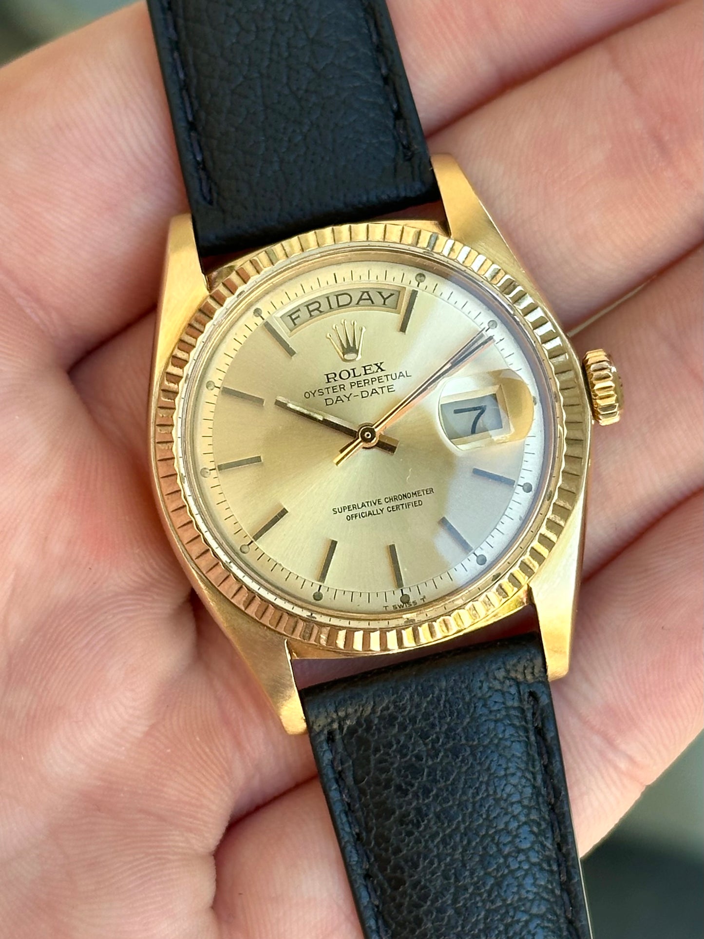 Rolex Day Date 1803 Pie Pan Tritium Dial 1974