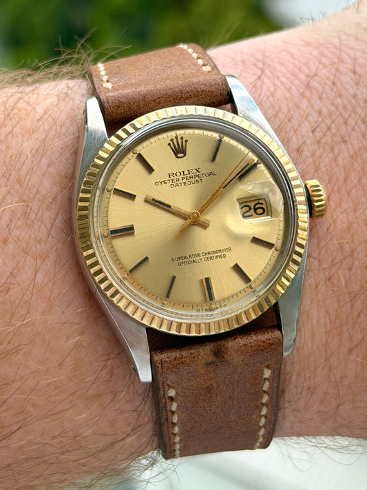 Rolex Datejust Two Tone 1601 Gold Dial 1974