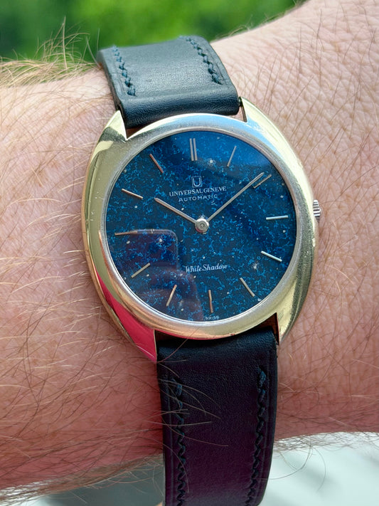 Universal Geneve White Shadow “Star Dust” Dial 1970s