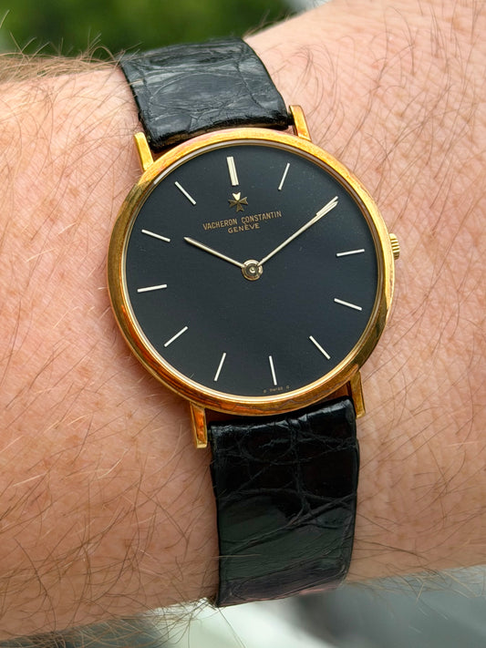 Vacheron Constantin Ultrathin Black Dial 33051 with Buckle and Leather