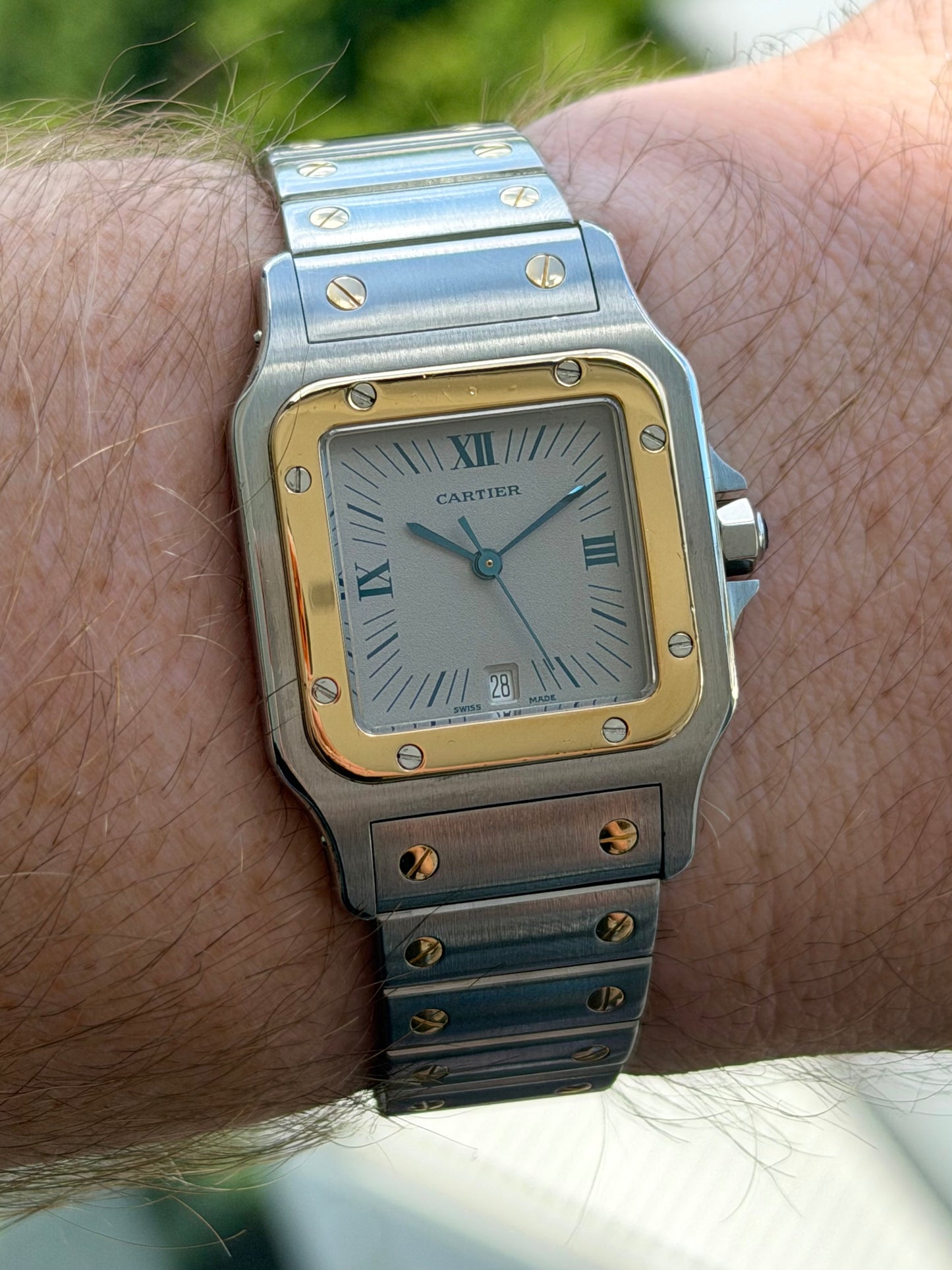 Cartier Santos Galbee LM Blue Roman W20023C4