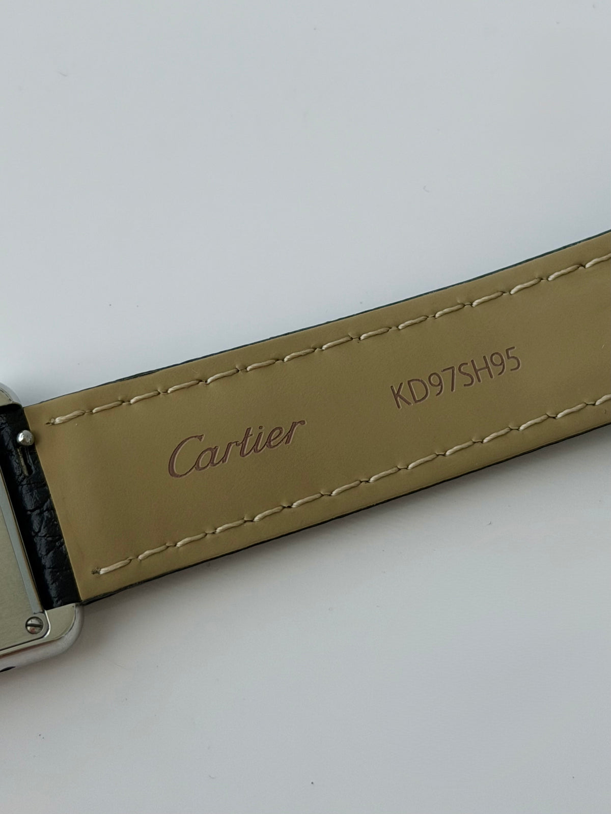 Cartier Tank Solo on Leather with Papers