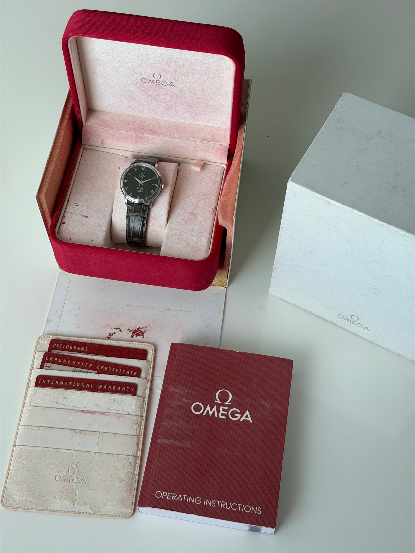 Omega De Ville Prestige Black Dial Full Set 2012