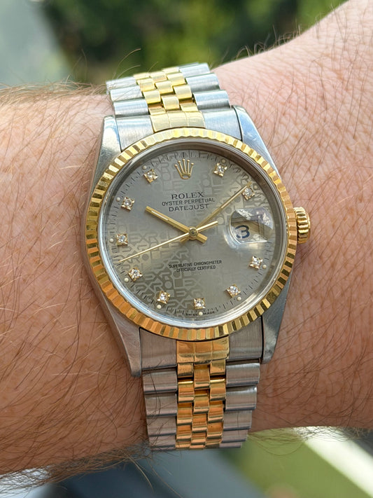 Rolex Datejust Factory Digital Diamond Dial 16233 1994