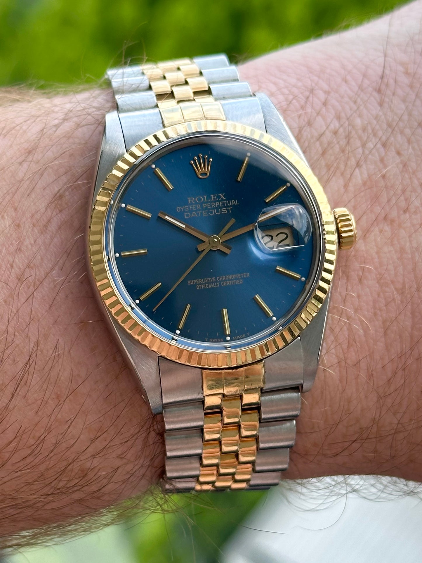 Rolex Datejust Quickset Blue Dial 16013 1986