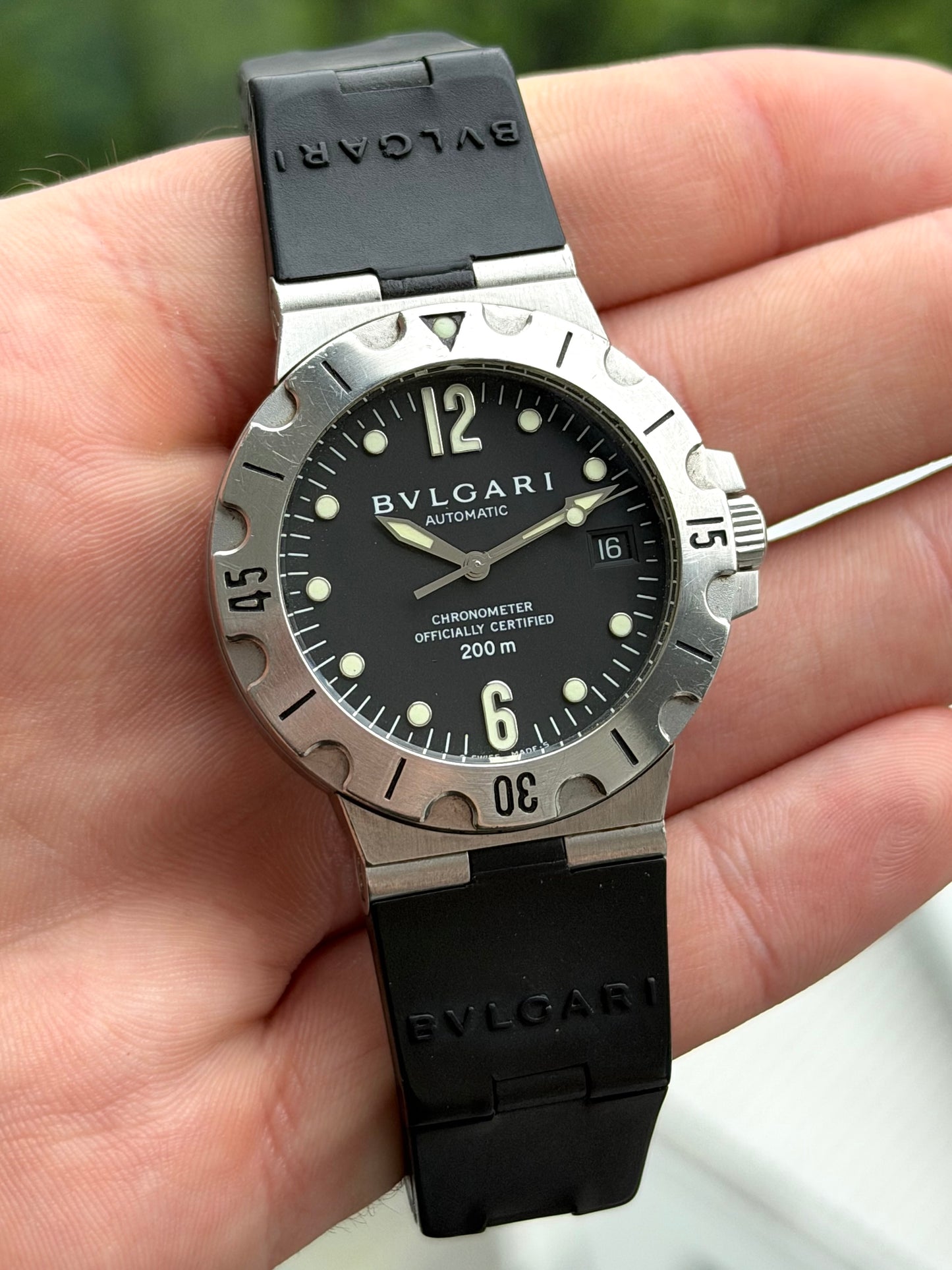 Bvlgari SD38S Diagono Scuba Date with Papers