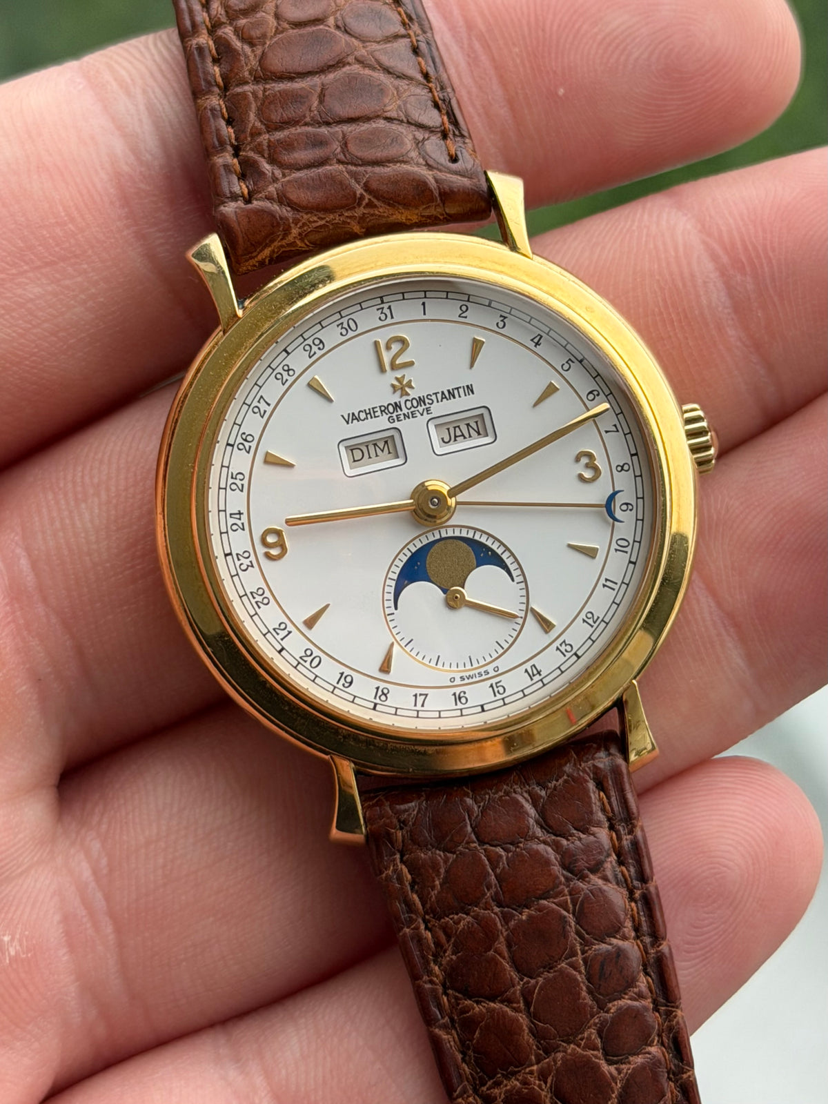 Vacheron Constantin Triple Calendar Moonphase 18k Full Set 37150 1990s