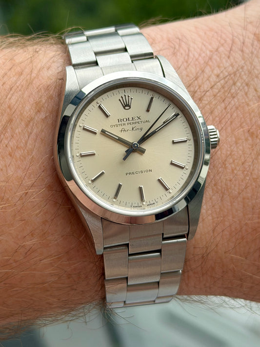 Rolex Oyster Perpetual Air-King Cream Dial 14000 1996 With Papers + Tags