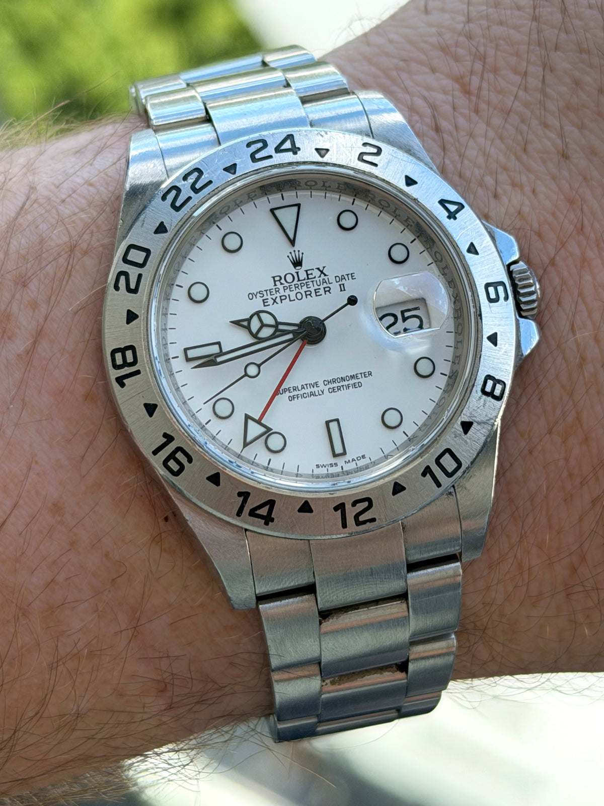 Rolex Explorer II 16570 Engraved Rehaut 3186 Cal 2011 Full Collectors Set