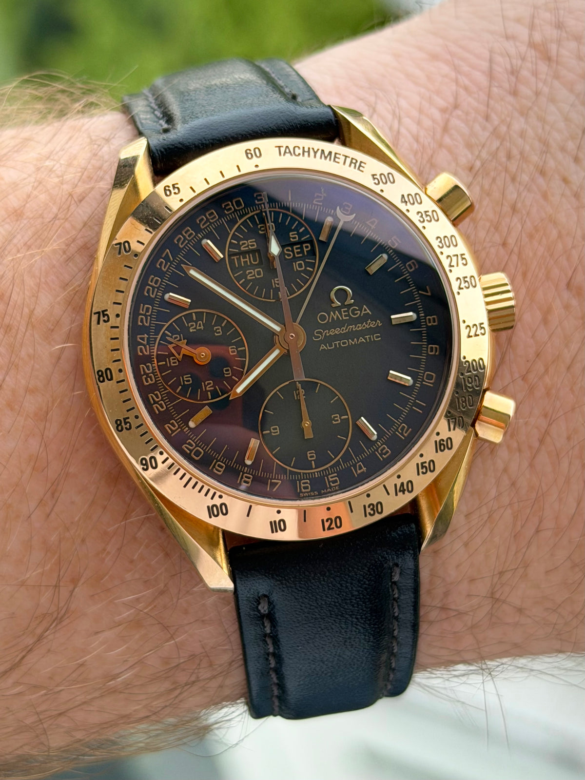 Omega Speedmaster Triple Cal 18K Full Set