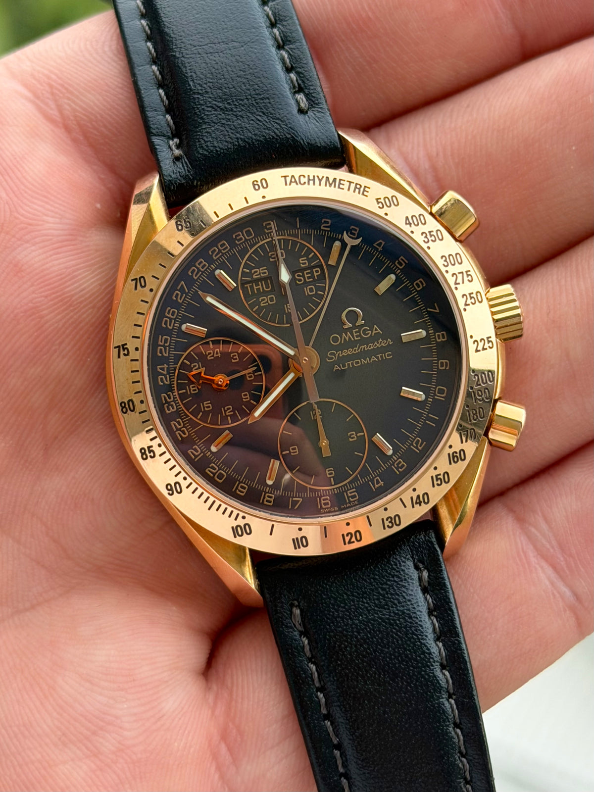 Omega Speedmaster Triple Cal 18K Full Set