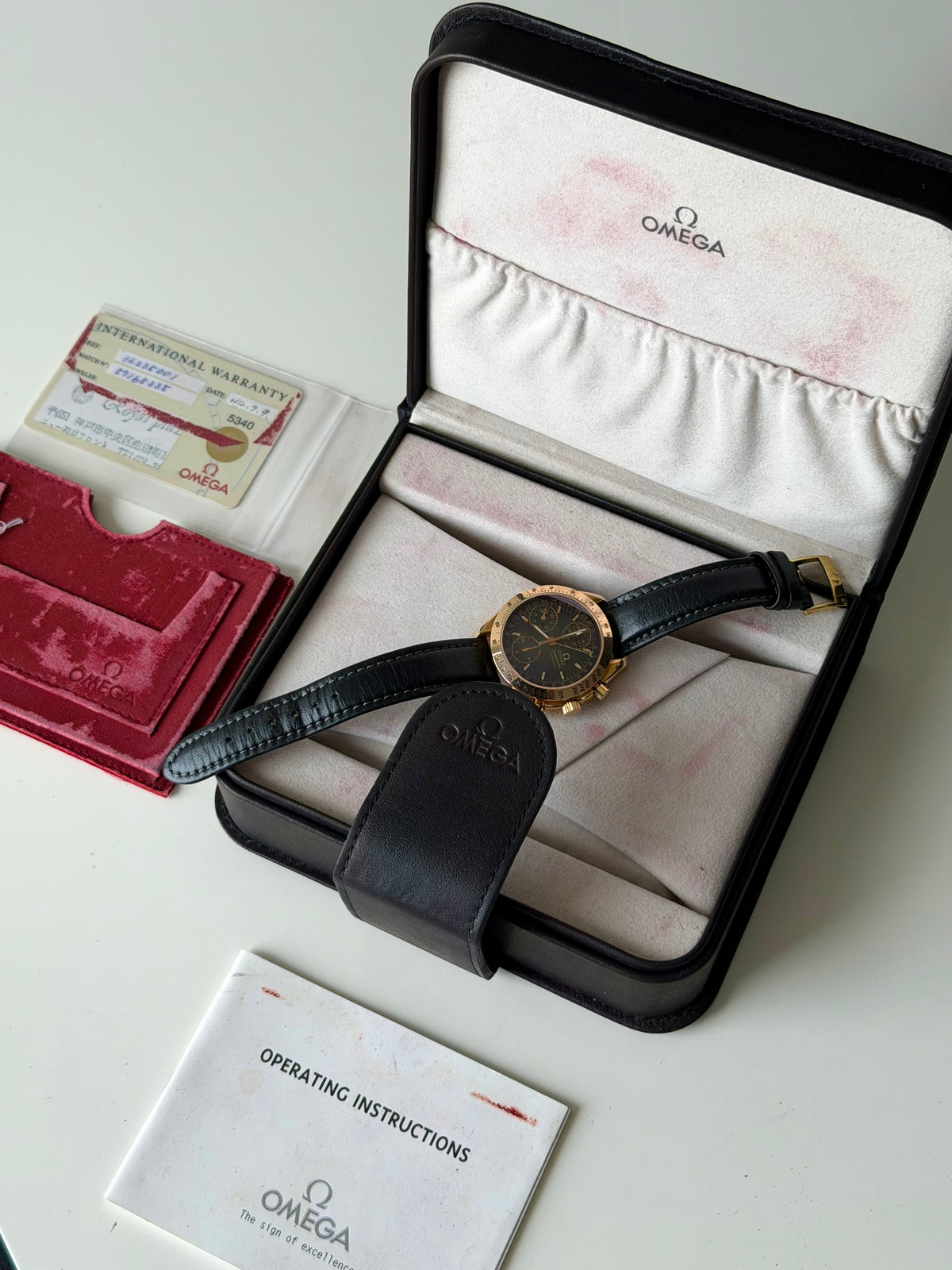 Omega Speedmaster Triple Cal 18K Full Set